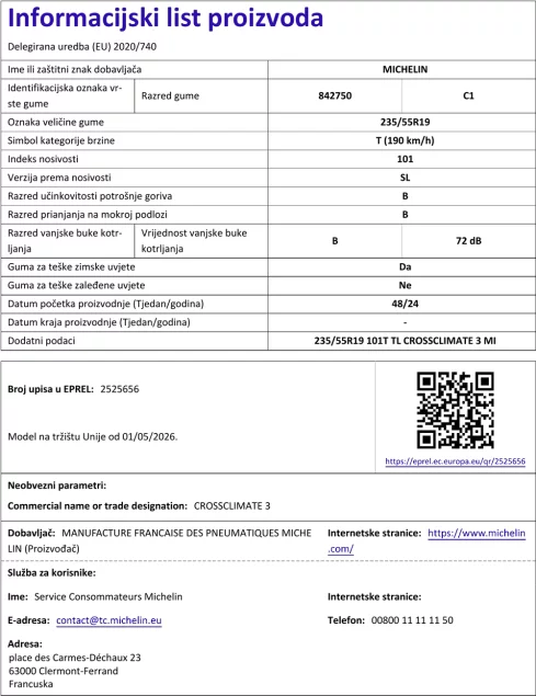 Informacijski list