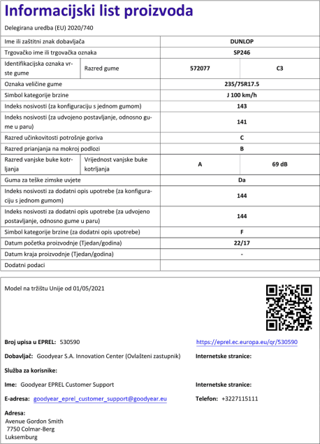 Informacijski list