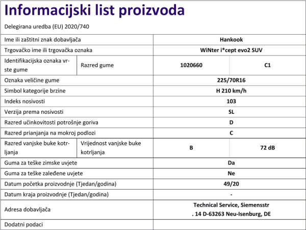 Informacijski list