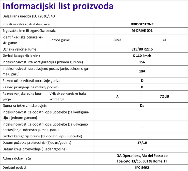 Informacijski list