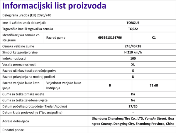 Informacijski list