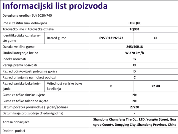 Informacijski list