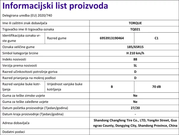 Informacijski list