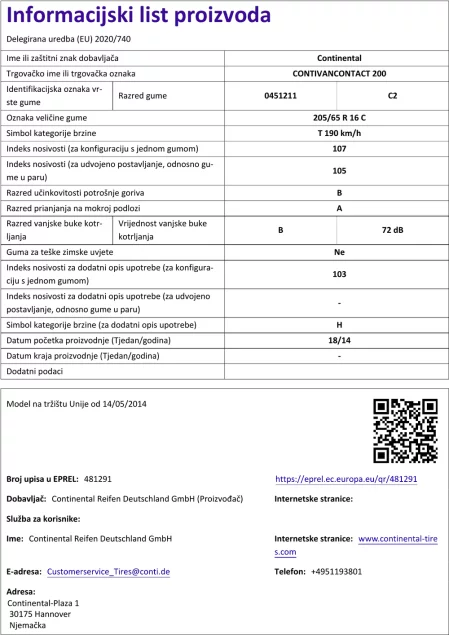 Informacijski list